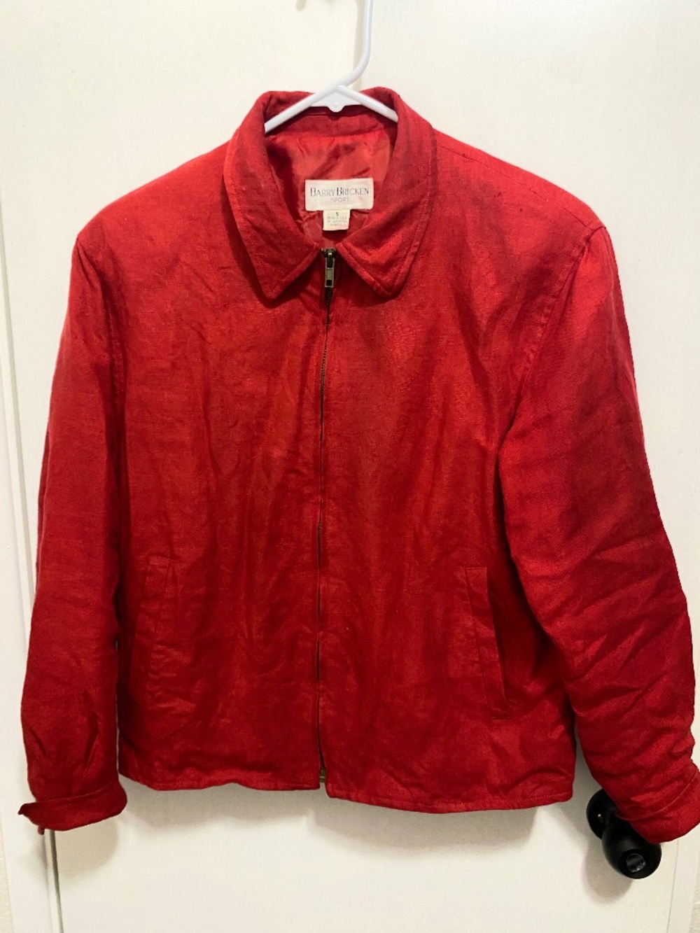 Barru Bricken Sport  Size S  Red Women’s Linen Jacket with side pockets